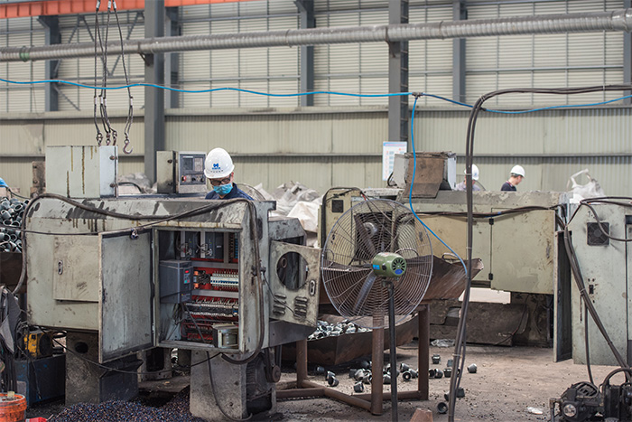 邓州网架配件-锥头加工车间